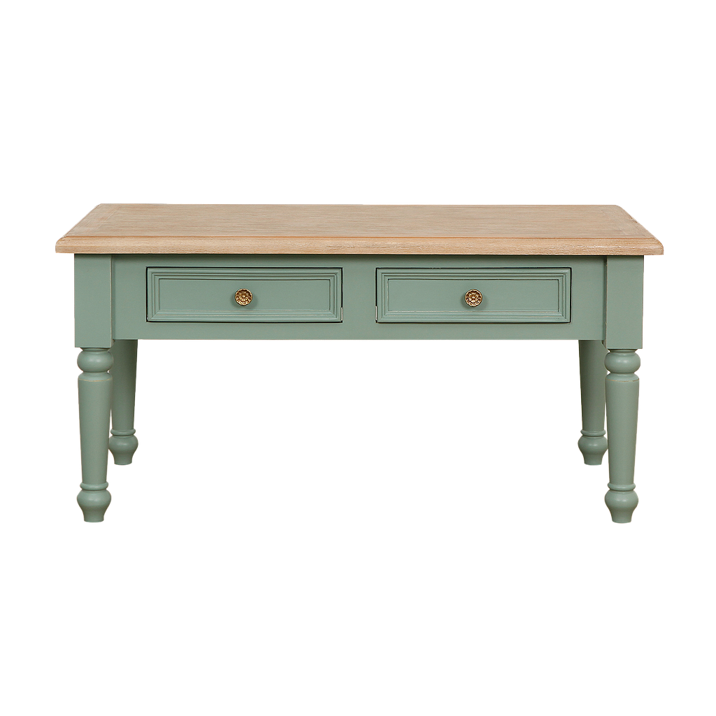 BERENICE - Coffee table L90 x W50 - Brocante mint and Toffee