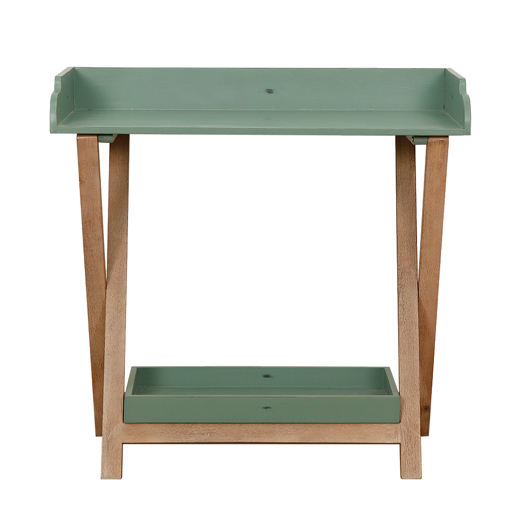 SAHARA - Folding Console table L90 - Toffee and Patina mint