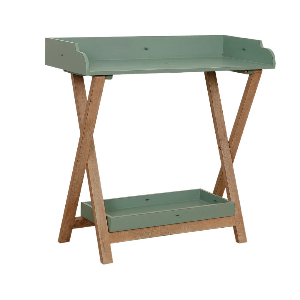 SAHARA - Folding Console table L90 - Toffee and Patina mint