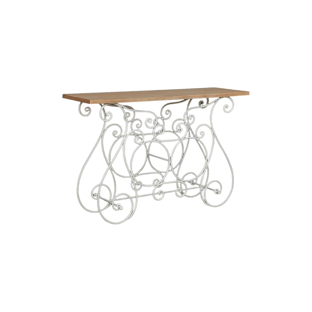 COEUR - Console table L120 - Patina white and Toffee
