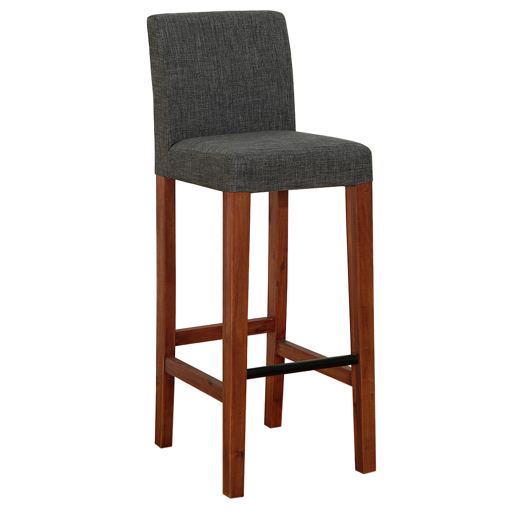 OSKAR - Bar stool H115 - Washed antic and Dark grey cover