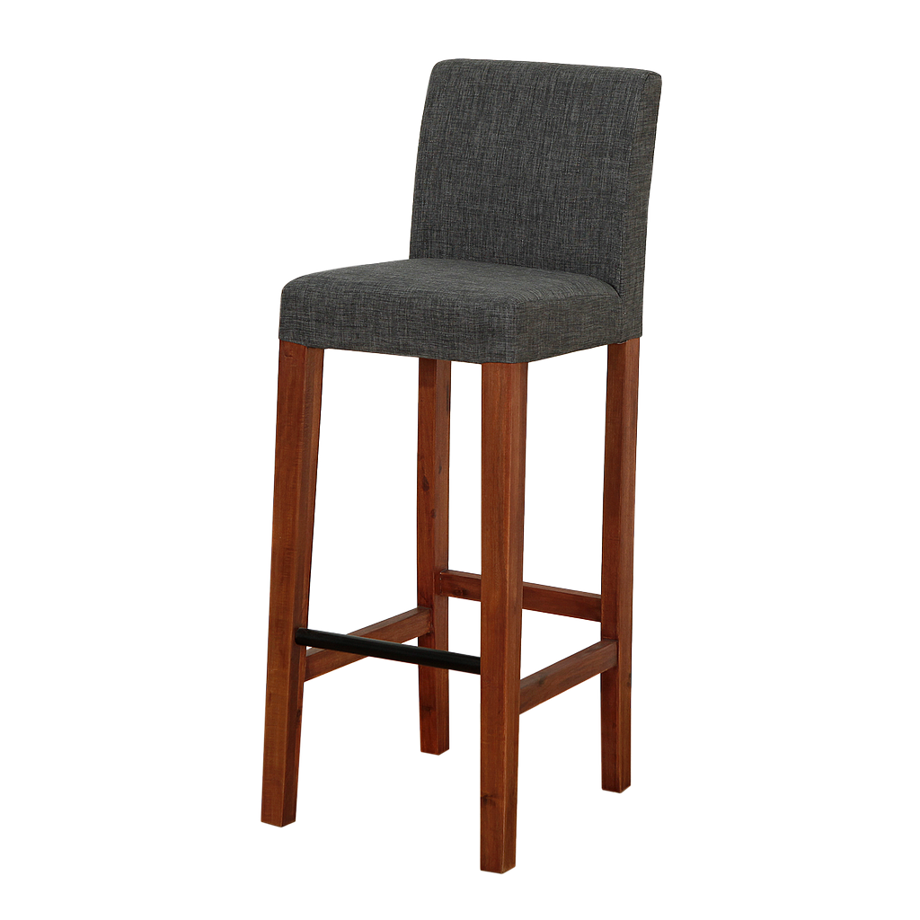 OSKAR - Bar stool H115 - Washed antic and Dark grey cover