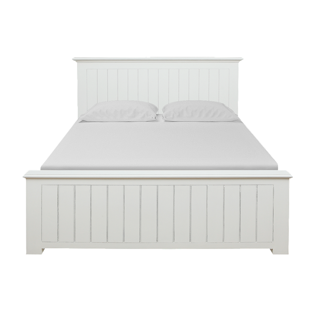 NEIL - Double size bed 140x200 - Brocante white