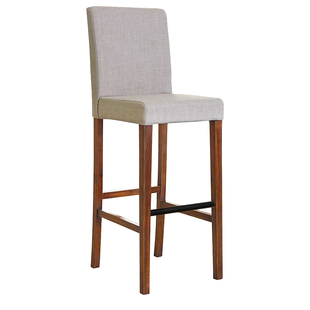 OSKAR - Bar stool H115 - Washed antic and Beige cover