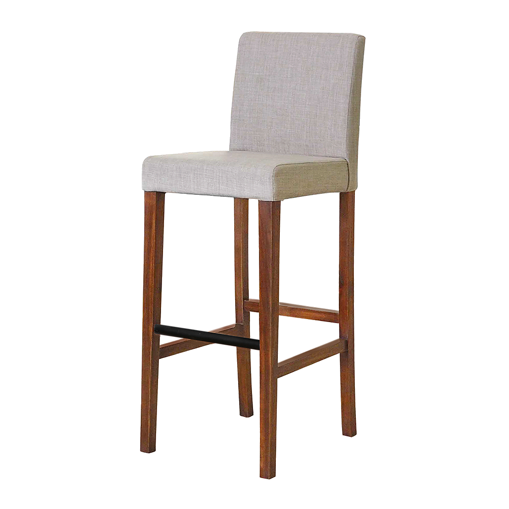 OSKAR - Bar stool H115 - Washed antic and Beige cover