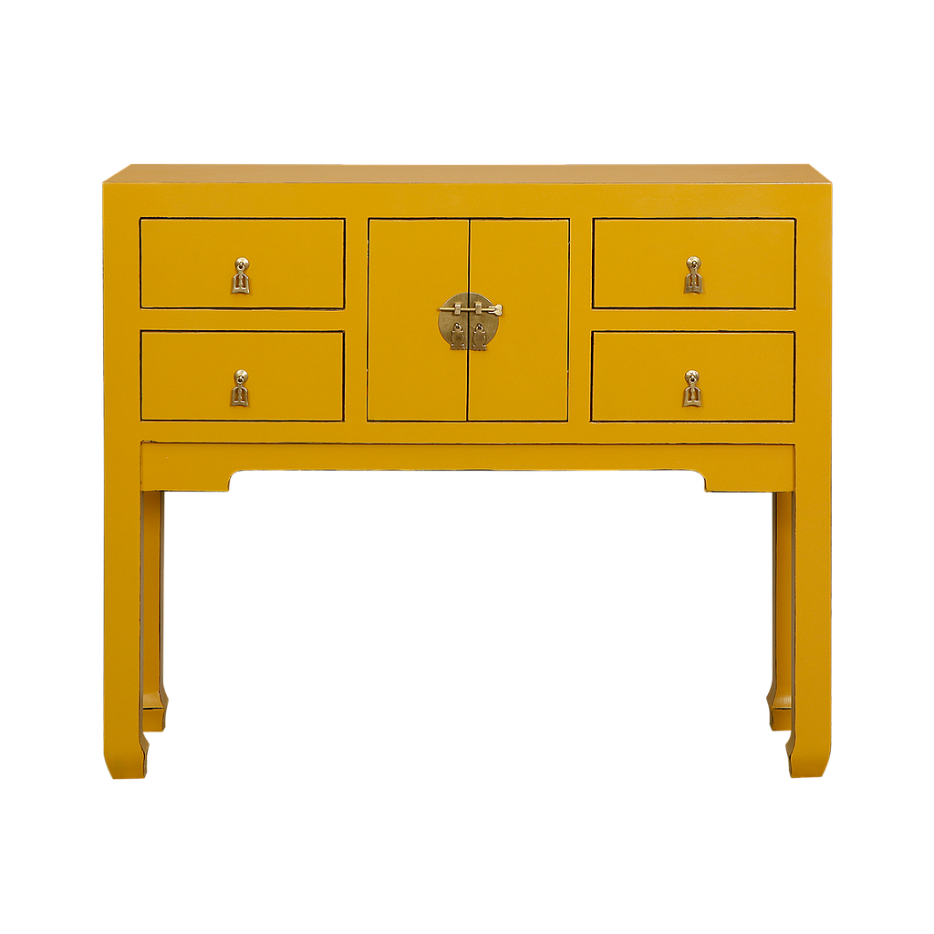 XIAN - Console table L100 - Brocante pineapple yellow