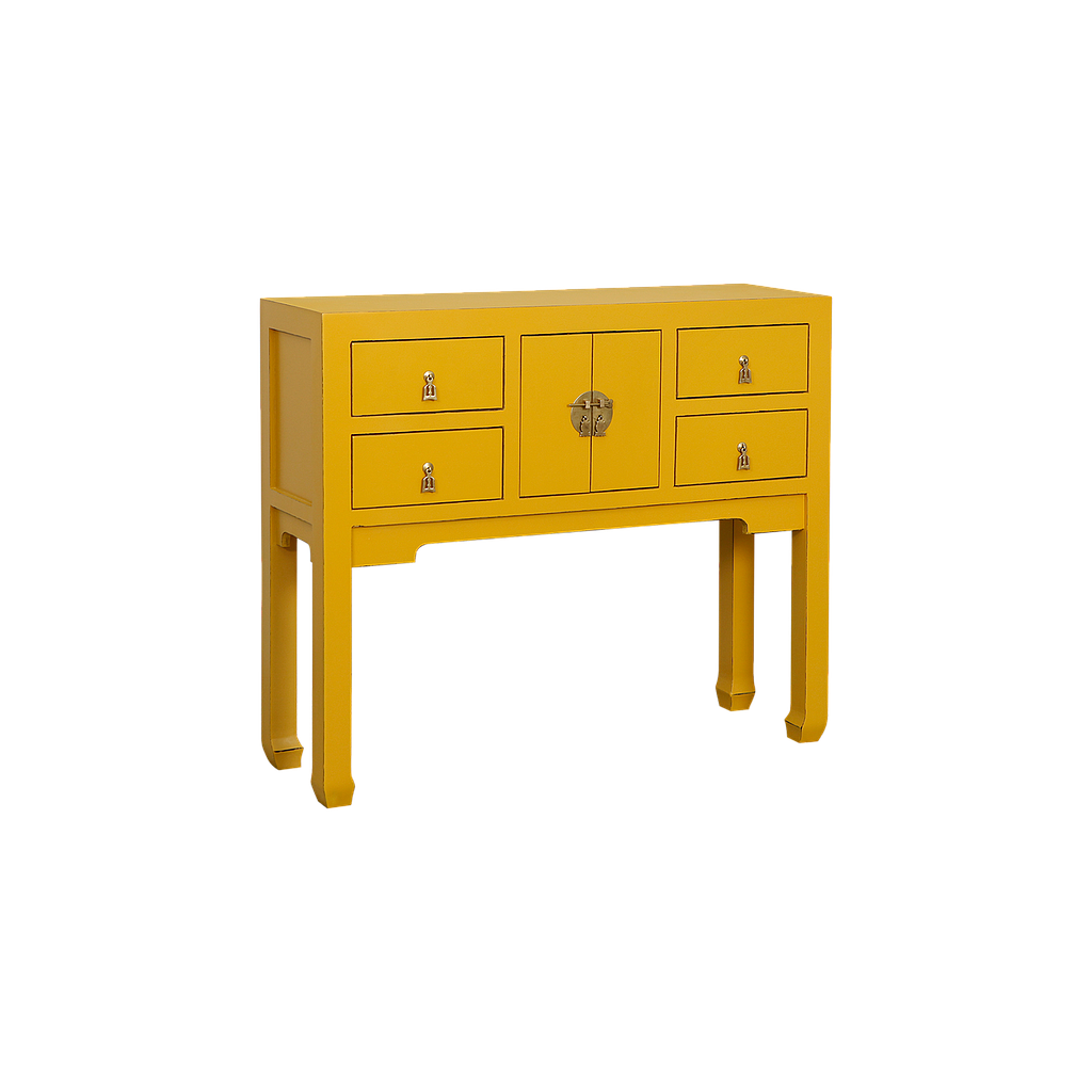 XIAN - Console table L100 - Brocante pineapple yellow