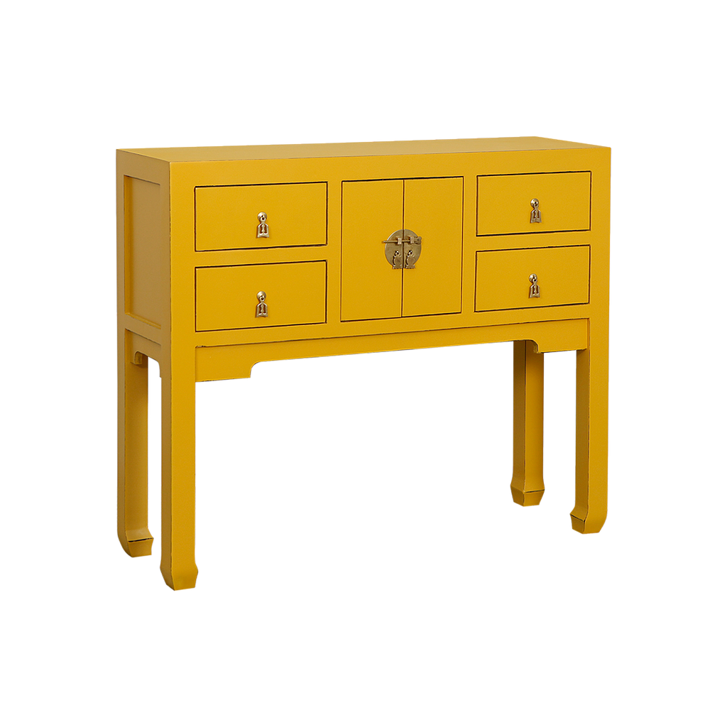 XIAN - Console table L100 - Brocante pineapple yellow