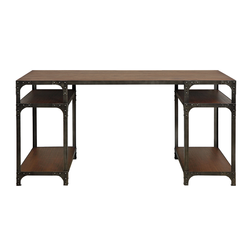 MANHATTAN - Desk L150 x W70 - Vintage anthracite and Washed antic