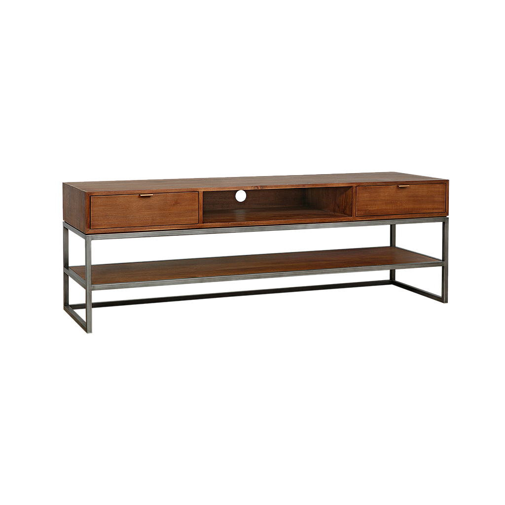 HARPA - TV stand L160 - Washed antic and Vintage silver