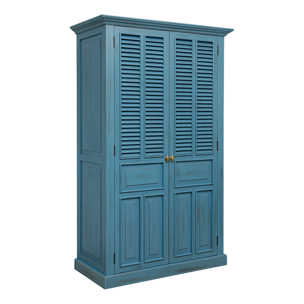 MERRYL - Wardrobe L120 x H200 - Shabby stone blue