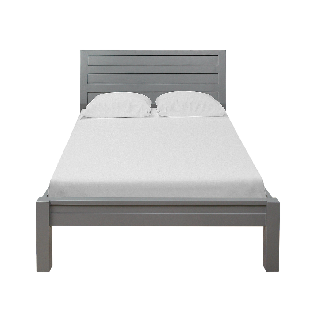 ELLIOT - Twin size bed 120x200 - Pearl grey