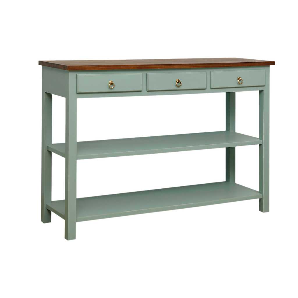 ALEX - Console table L132 - Brocante mint and Washed antic