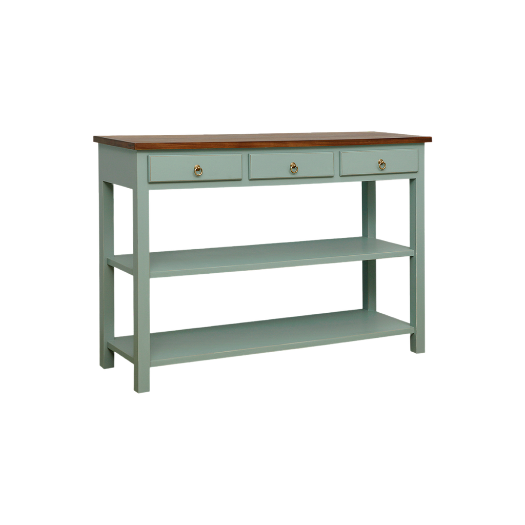 ALEX - Console table L132 - Brocante mint and Washed antic