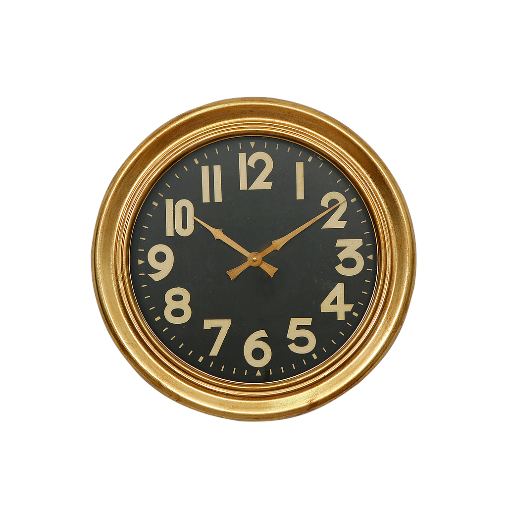 Wall Clock Diam. 50 - Gold and Black