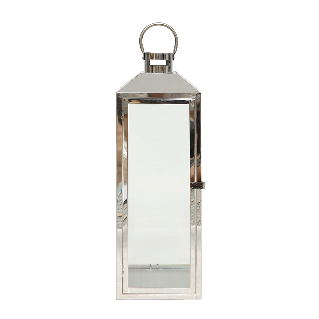 CECILE - Metal lantern H52 - Silver