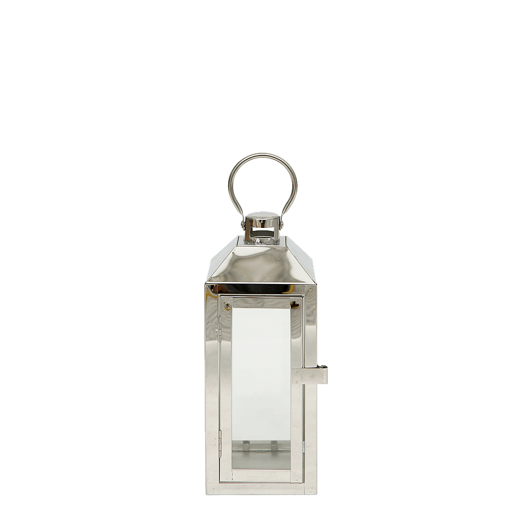 CECILE - Metal lantern H26 - Silver
