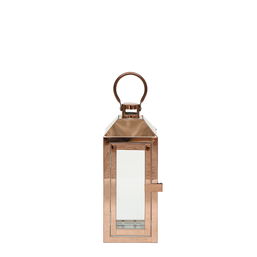 CECILE - Metal lantern H26 - Rose gold