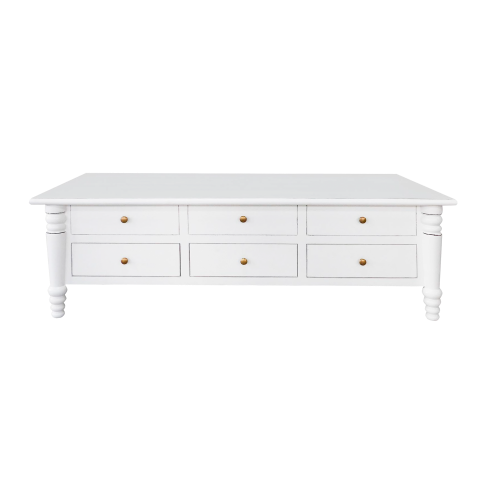 SCARLET - Coffee table L140 x H44 - Brocante white