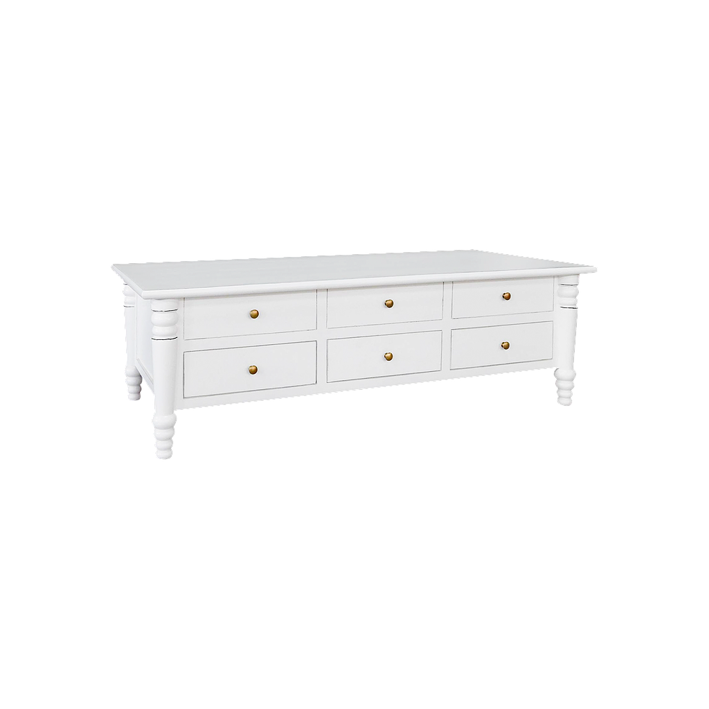 SCARLET - Coffee table L140 x W65 - Brocante white