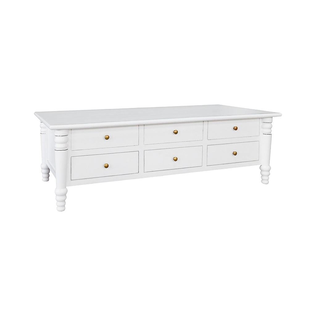 SCARLET - Coffee table L140 x W65 - Brocante white