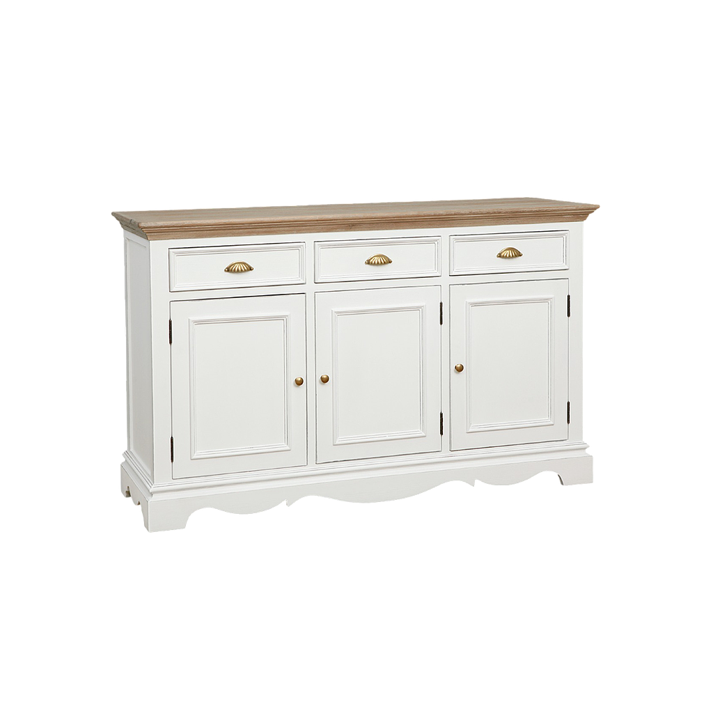 HELENA - Sideboard L140 - Brocante white and Toffee