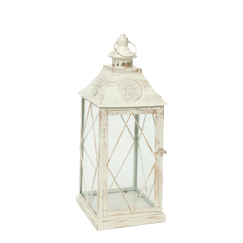 SOHANA - Metal lantern H44 - Patina ivory