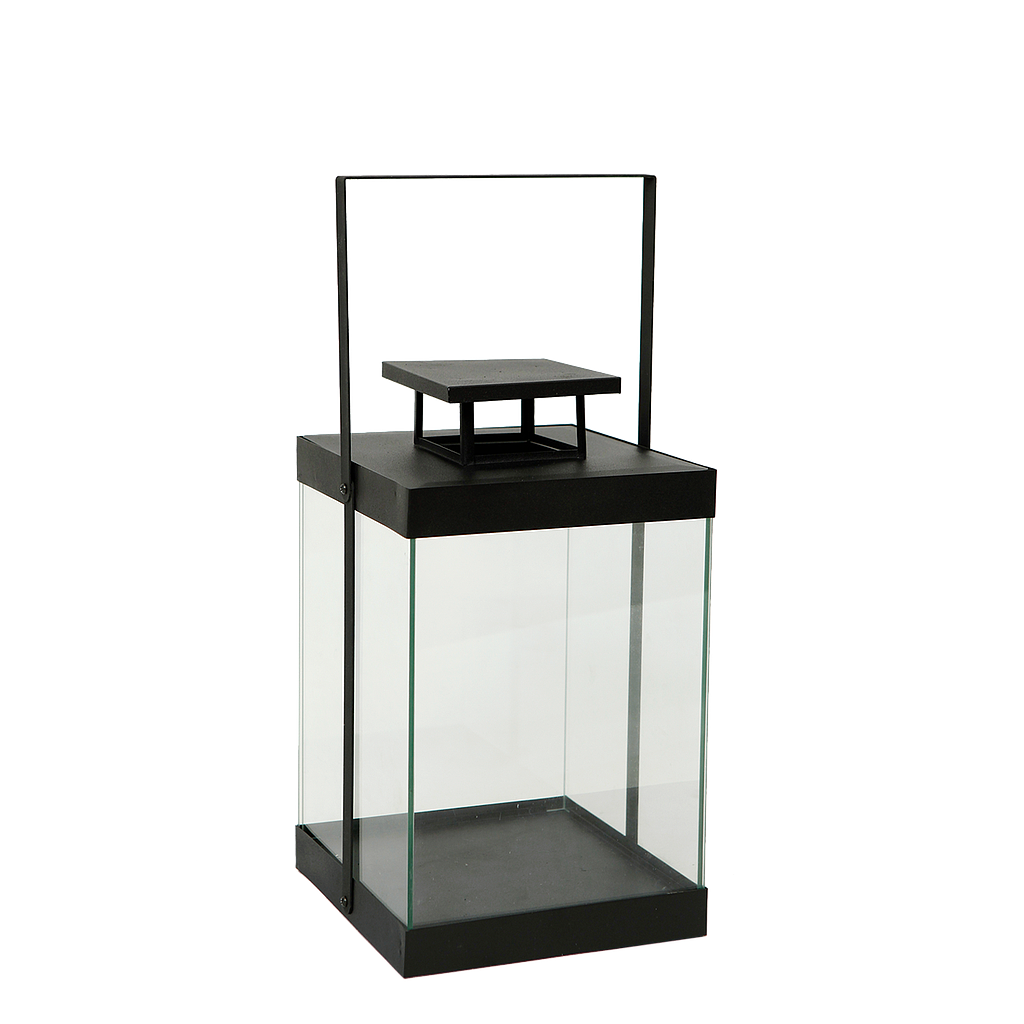 CLYDE - Metal lantern H36 - Black