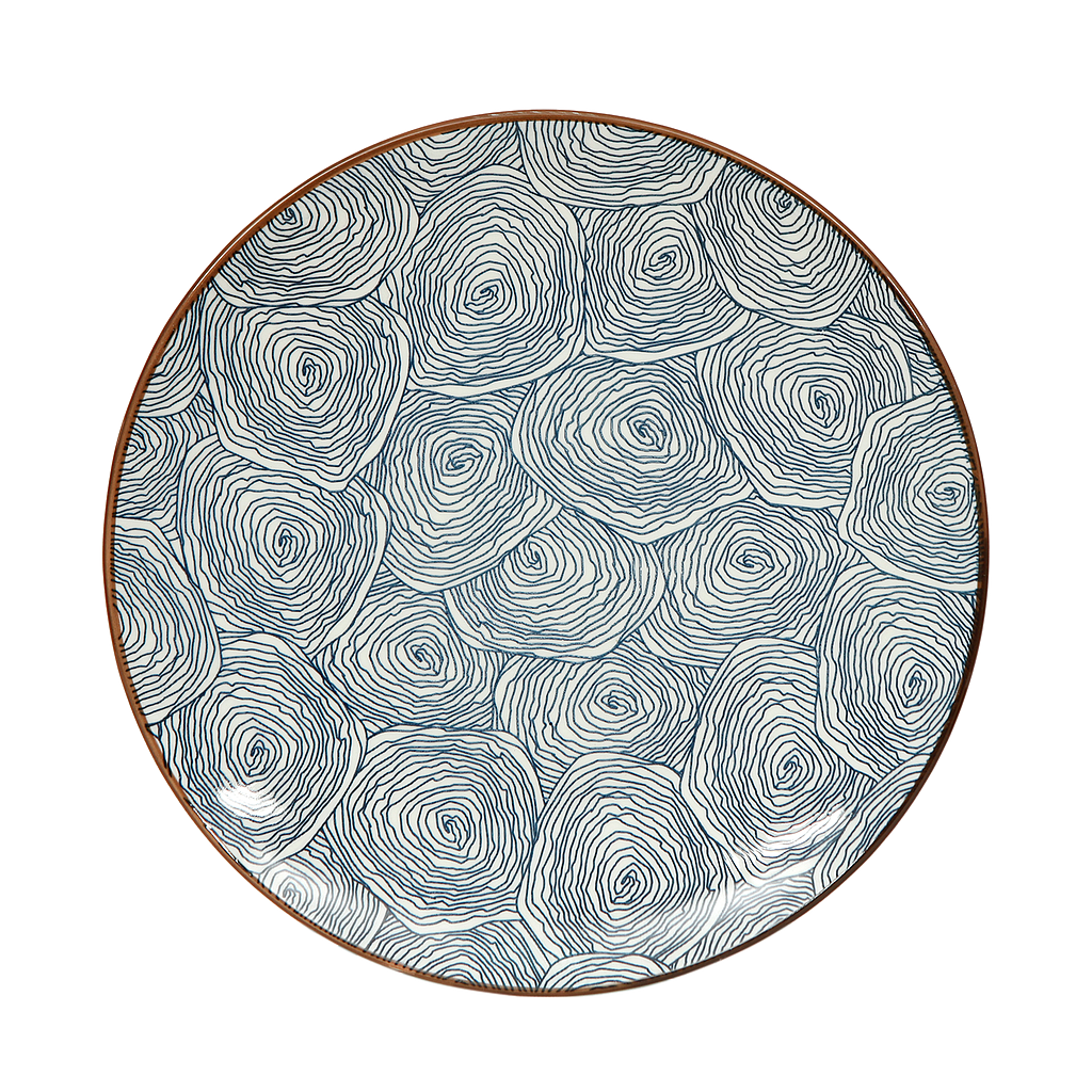 Plate Diam.27 - Blue pattern