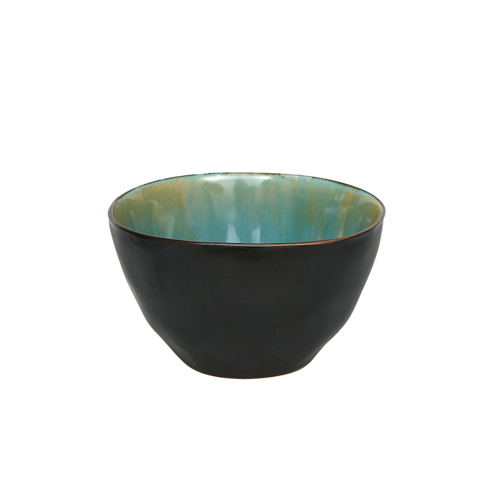 Ceramic bowl Diam16xH.6 - Turquoise