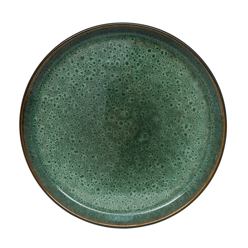 Dinner plate Diam.28 - Green and black