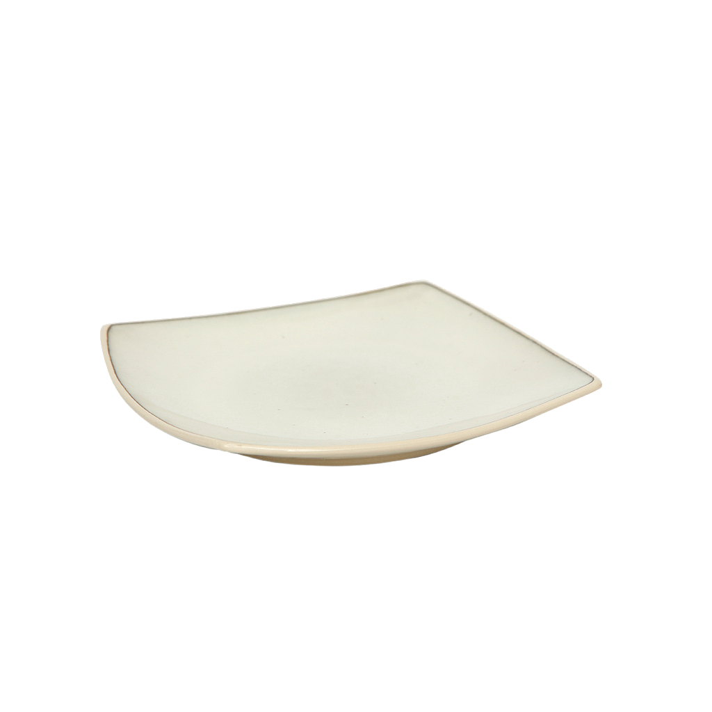EVAN - Ceramic square plate L19 - Beige
