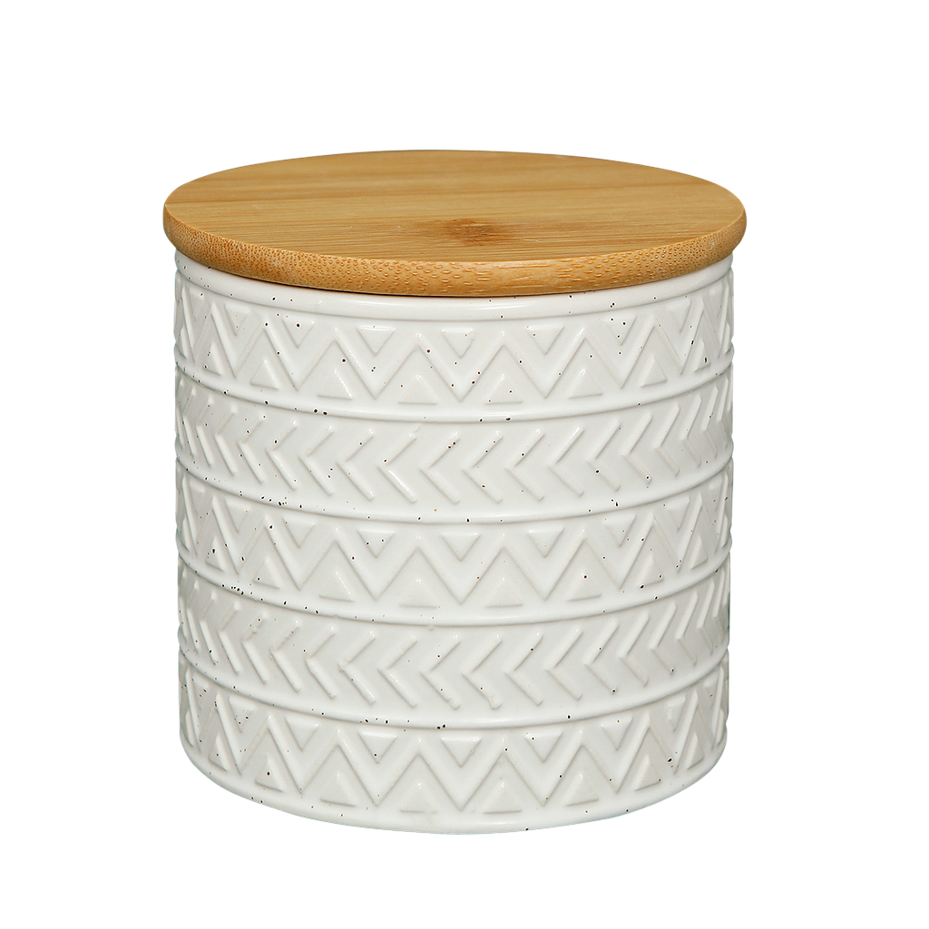 EFFIE - Ceramic jar H9 - White