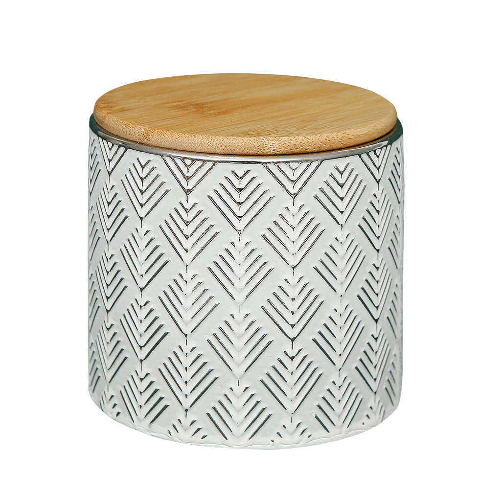 EFFIE - Ceramic jar H9 - Silver