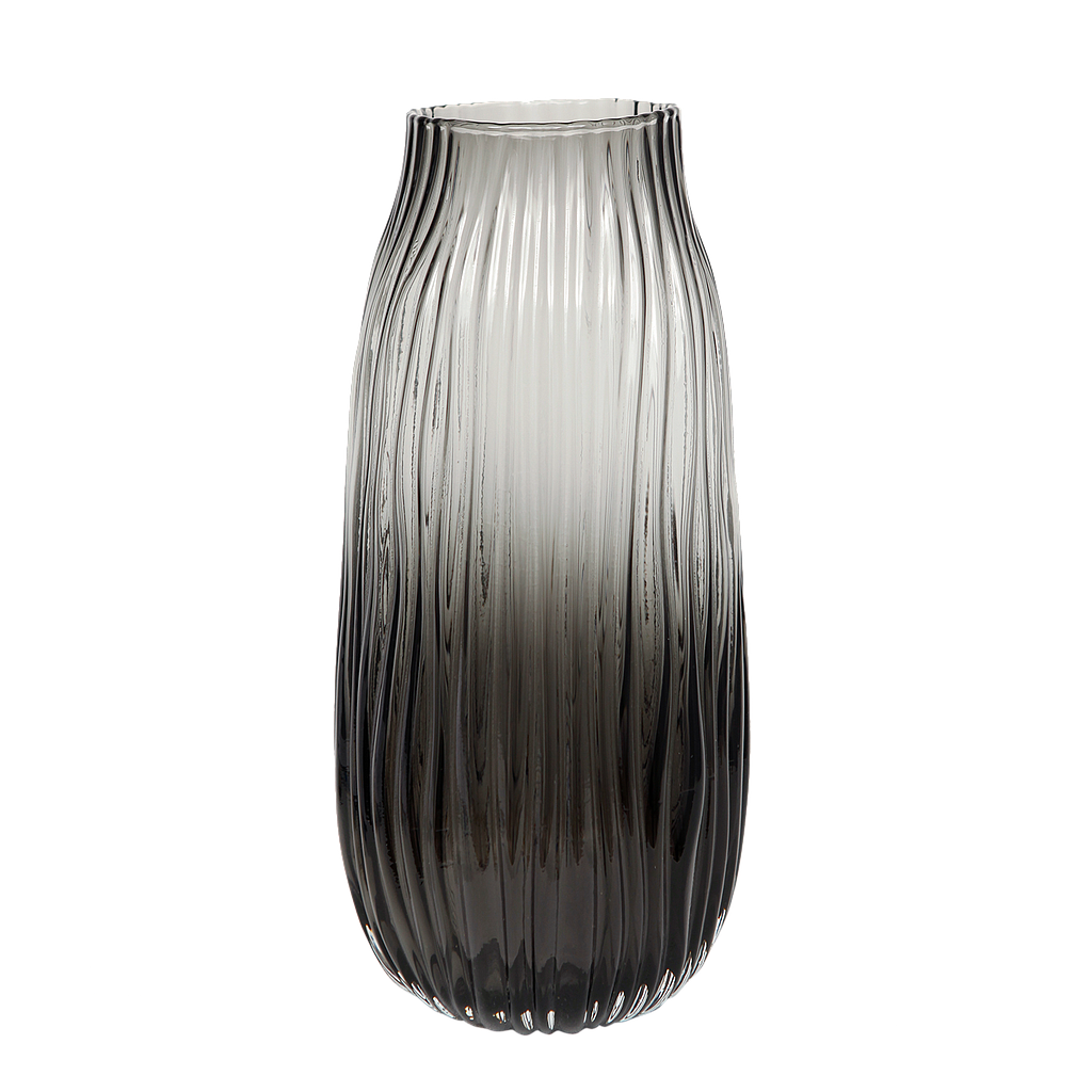 CRINUM - Glass vase H31 - Smoked grey