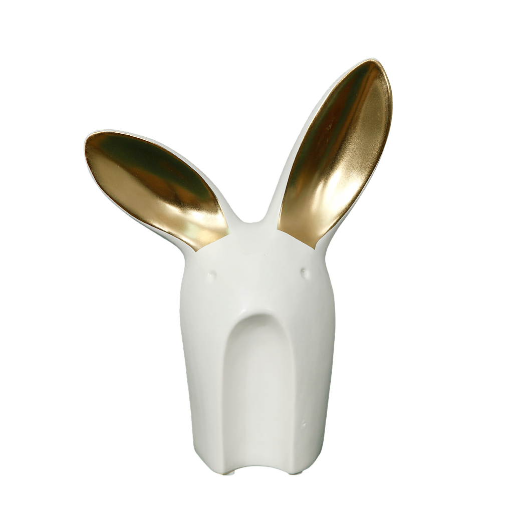 BUNNY - Ceramic animal figurine H28 - White
