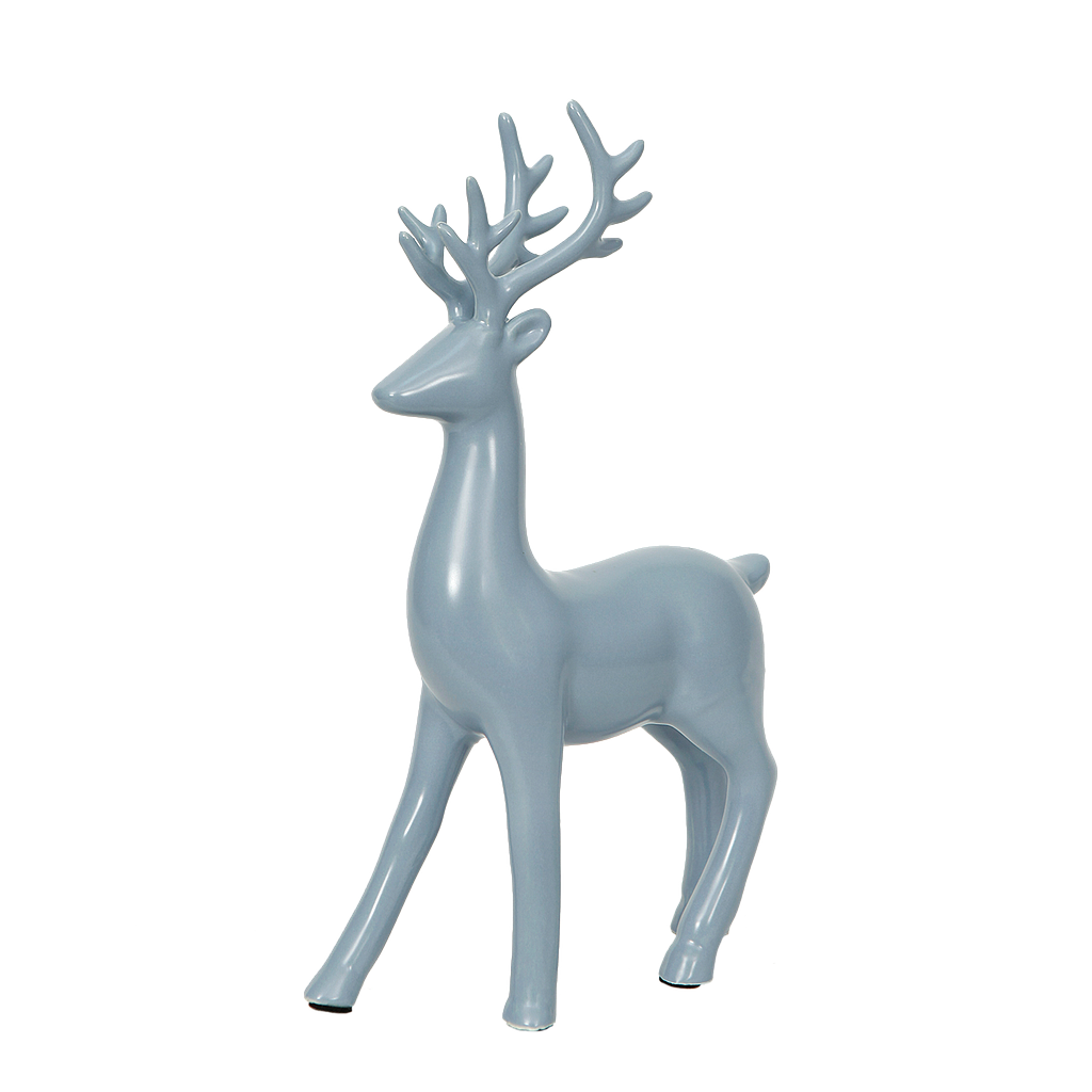 DEER - Ceramic reindeer figurine H31 - Cool grey