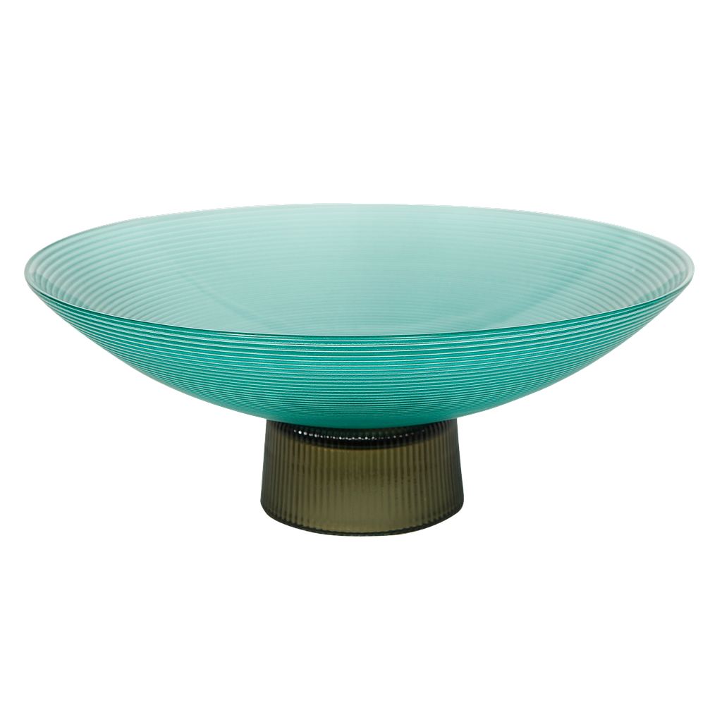 NINA - Glass fruit bowl Diam.35 x H14 - Green