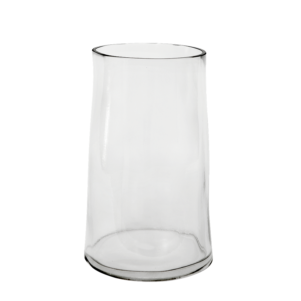 CHENLEY - Glass vase Diam.13 x H22 - Transparent