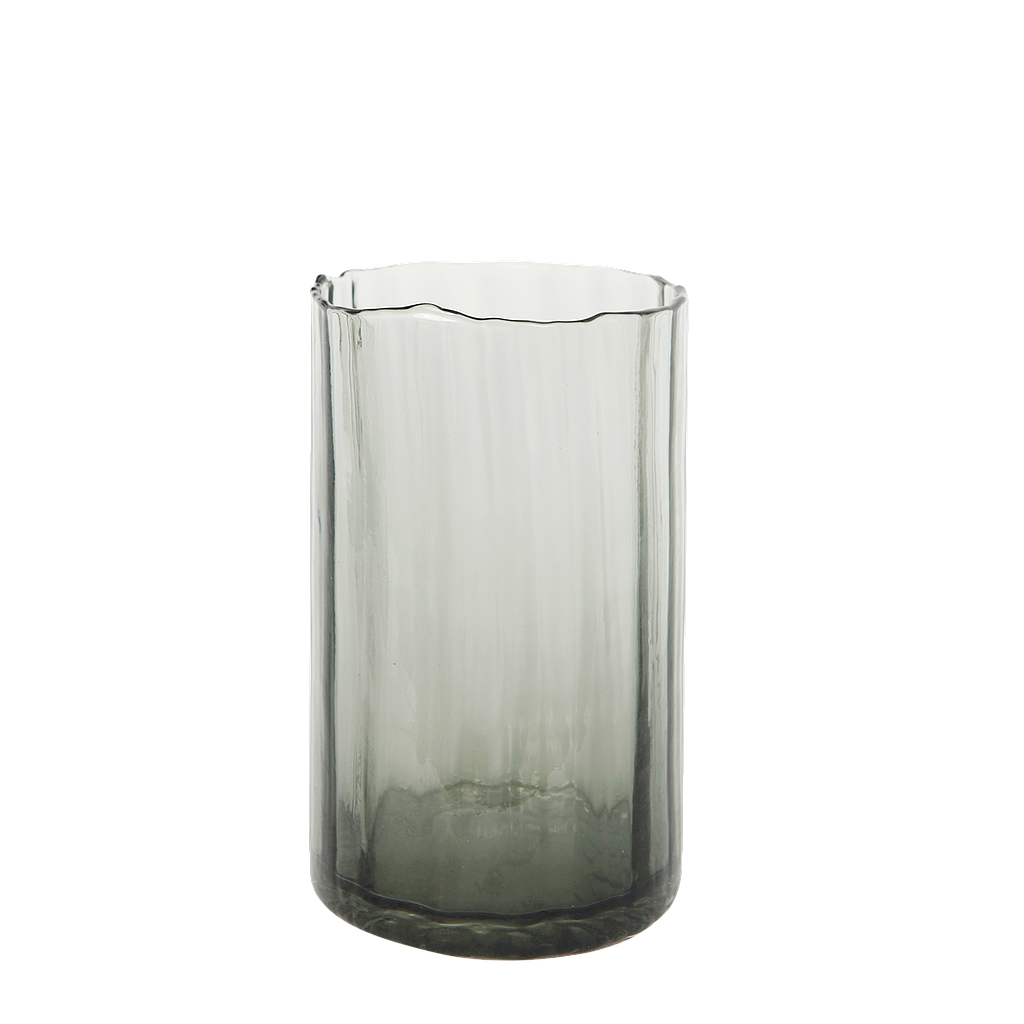 BOWENVALE - Glass vase H20 - Grey teinted
