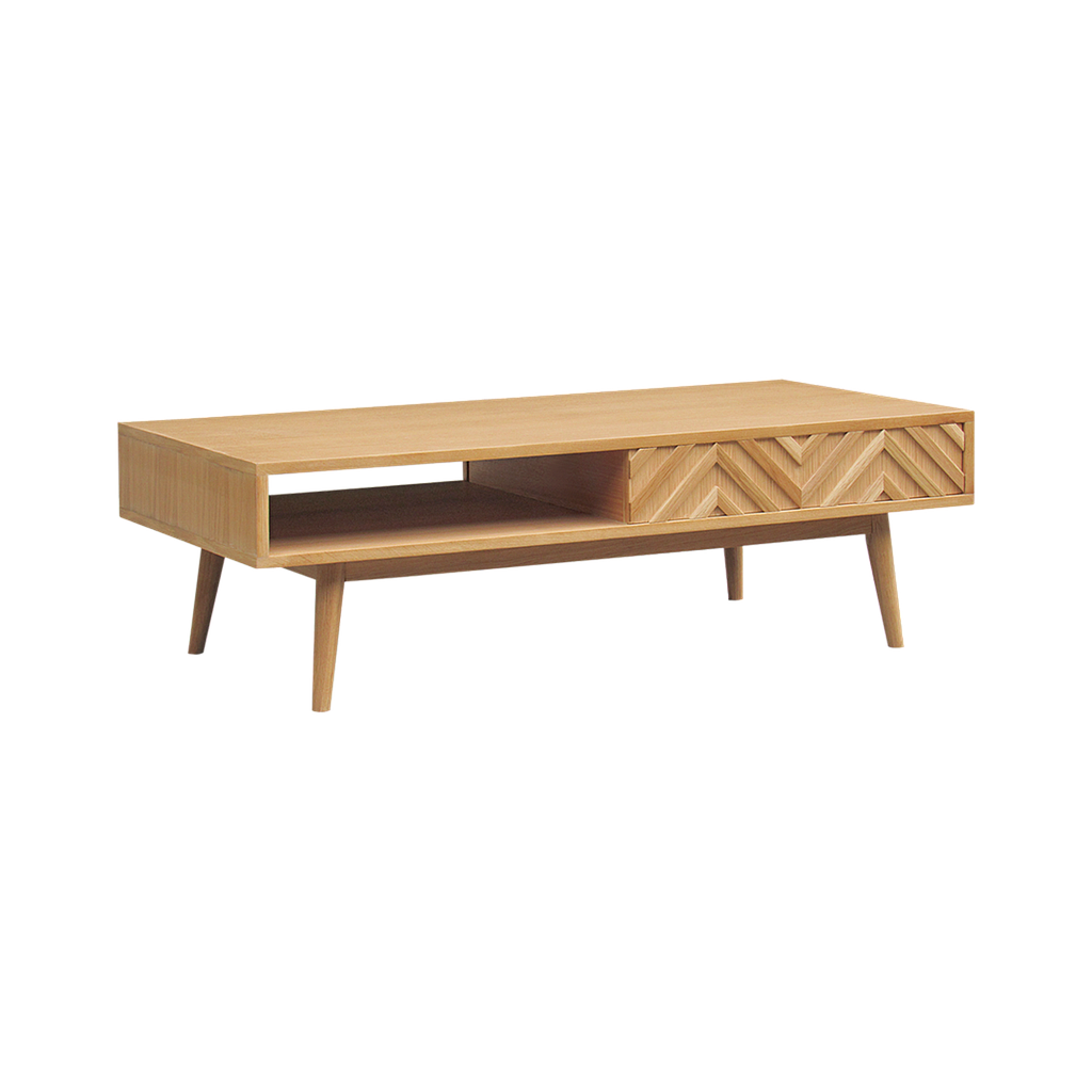PORTO - Coffee table L120 x H37 - Natural oak