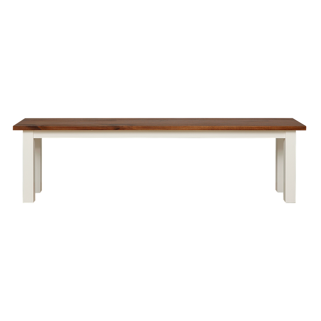 MALAGA - Bench L160 - Brushed white and Washed antic