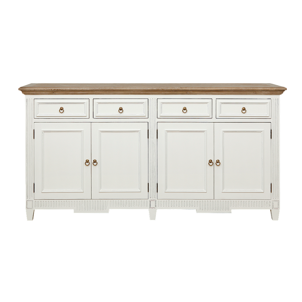 TOSCANE - Sideboard L185 - Brocante white and Toffee