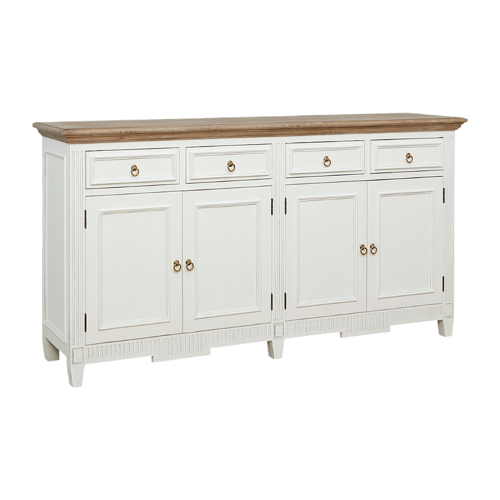 TOSCANE - Sideboard L185 - Brocante white and Toffee