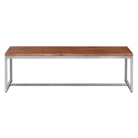 CELIAN - Coffee table L130 x H40 - Vintage silver and Washed antic