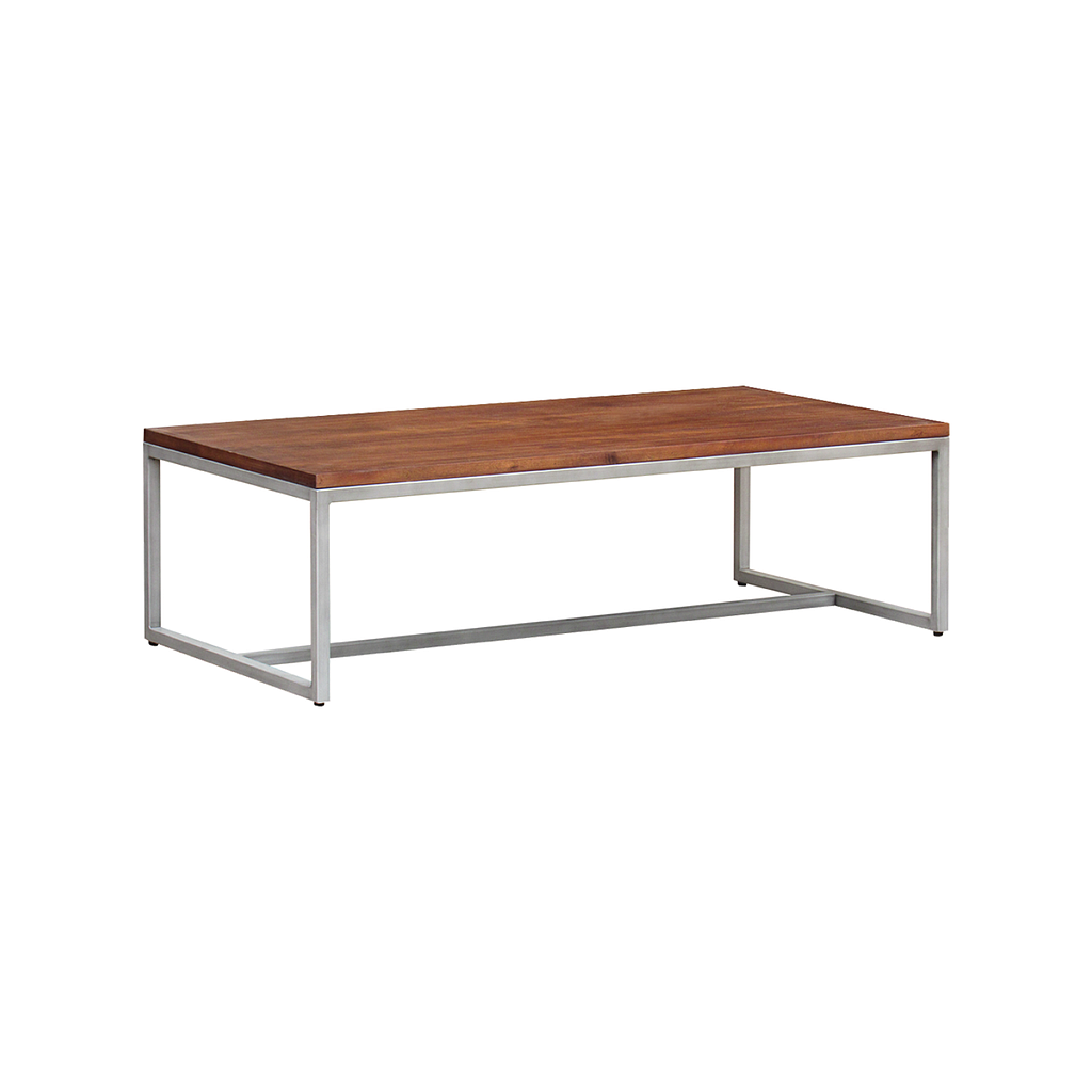 CELIAN - Coffee table L130 x W70 - Vintage silver and Washed antic