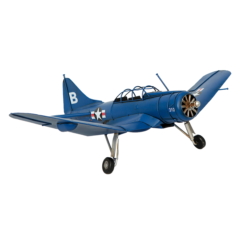 BIPLAN - F4U Corsair Fighter Plane Model 34x17 - Blue