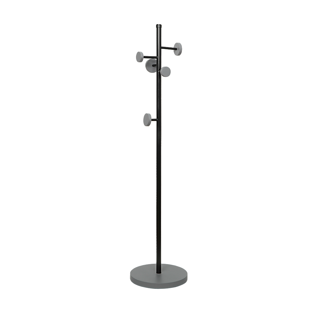 GRANT - Coat stand H180 - Pearl grey and Matt black
