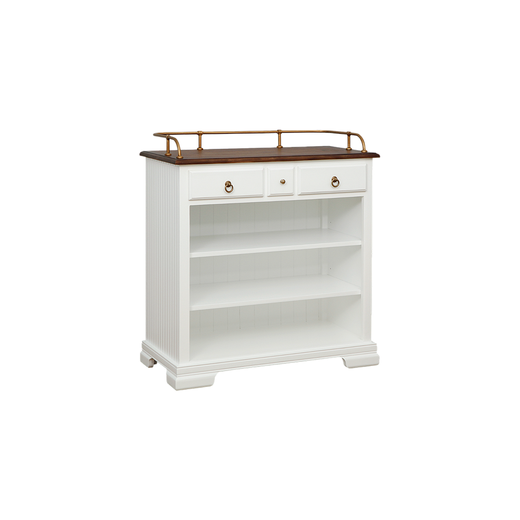 ISOLA - Kitchen unit L84 - Brushed white and Washed antic