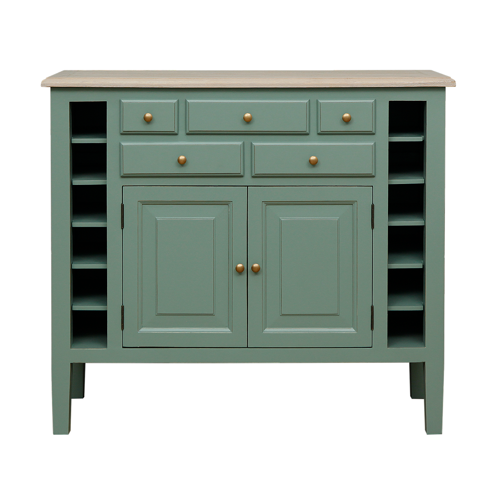MARVIN - Sideboard L110 - Brocante mint and Whitened acacia